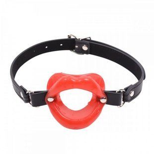 Кляп-губы&nbsp;на ремешке DS Fetish, красный