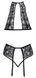 Комплект белья из нежного цветочного кружева Kissable Bra Set Lace черный, S/M