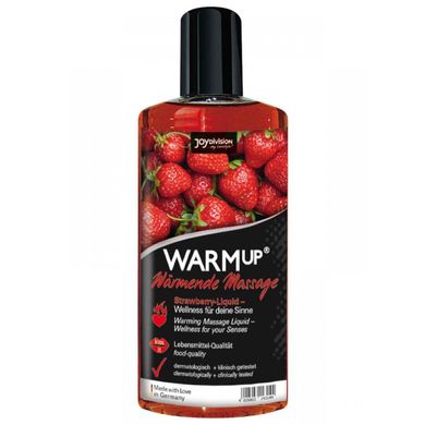 Розігріваюча їстівна масажна олія WARMup Strawberry, 150 мл