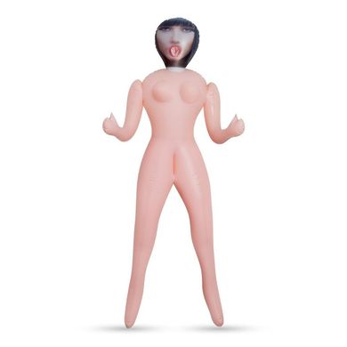 Секс-кукла с тремя рабочими отверстиями, со съемным мастурбатором, бежевая, 155 см