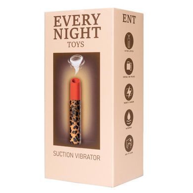 Вакуумный стимулятор клитора Every Night Toys в форме помады, леопардовый принт