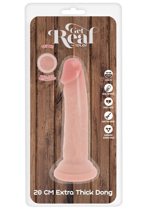 Фалоімітатор реалістичний на присосці TOY JOY Deluxe Dual Density, 20 &times; 5 см