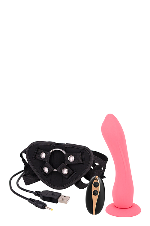 Dt51129 Страпон жіночий з пультом управління Seven Creations DILDO STRAP-ON PINK
