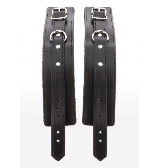 Регулируемые наручники из кожзама с бархатной подкладкой Taboom Wrist Cuffs, чёрные