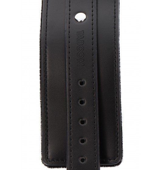 Регулируемые наручники из кожзама с бархатной подкладкой Taboom Wrist Cuffs, чёрные