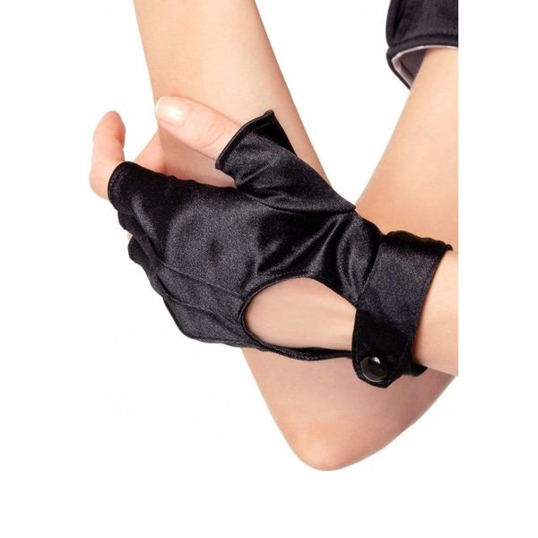 Перчатки без пальцев черные Leg Avenue Fingerless Motercycle Gloves O/S