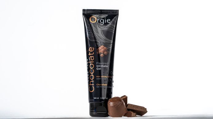 Їстівний лубрикант зі смаком шоколаду Orgie Flavored Intimate Gel Chocolate на водній основі, 100 мл