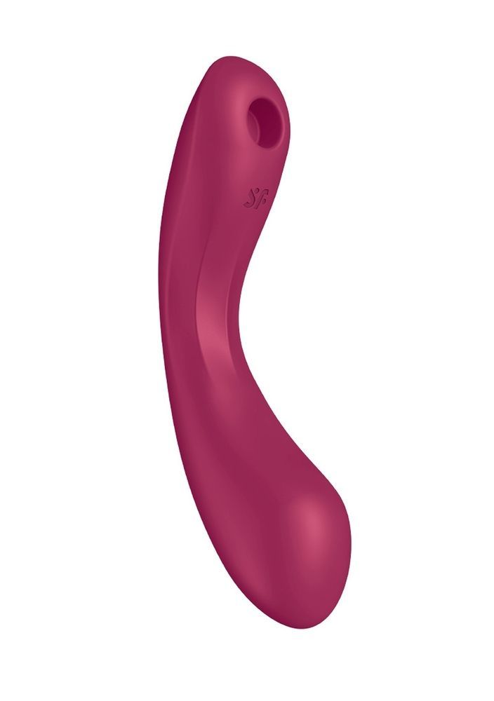 Вакуумный вибратор с тройной стимуляцией Satisfyer Curvy Trinity 1, бордовый