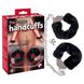 Наручники Bigger Furry Handcuffs, 6 - 12 см, черные