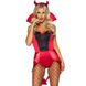 Сексуальный костюм демоницы Leg Avenue, S, 4 предмета, красный