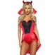 Сексуальний костюм демони Leg Avenue, S, 4 предмети, червоний