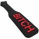 Пэддл DS Fetish с красной надписью Bitch, черный