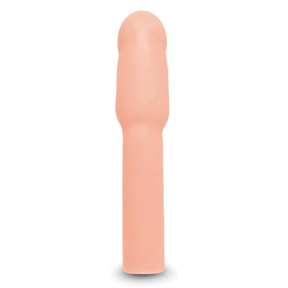 Насадка на пенис Size-Up Penis Extender с 3 эрекционными кольцами в наборе, бежевая