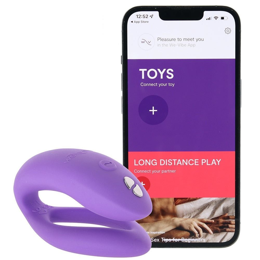 Смарт - Вибратор для пары WE-VIBE SYNC O LIGHT, фиолетовый