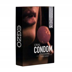 Оральні презервативи EGZO Chocolate зі смаком шоколаду (ціна за упаковку, 3 шт.)