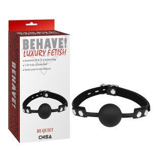 Кляп-шарик Chisa Behave!&nbsp;Luxury&nbsp;Fetish, черный