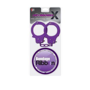 Набір DreamToys Bondx наручники та скотч, фіолетовий