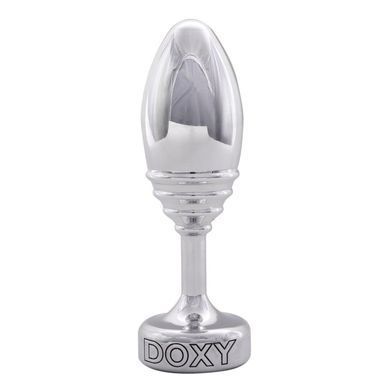 Анальна пробка ребриста Doxy Ribbed Butt Plug метал, срібляста