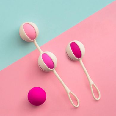 Набор вагинальных шариков Gvibe Mini со смещенным центром тяжести розовые, 14 х 2.2 см