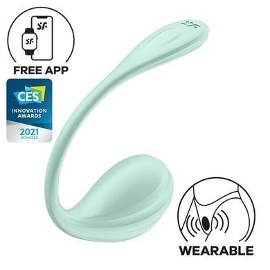 Смарт вибро-яйцо Satisfyer Smooth Petal, мятный