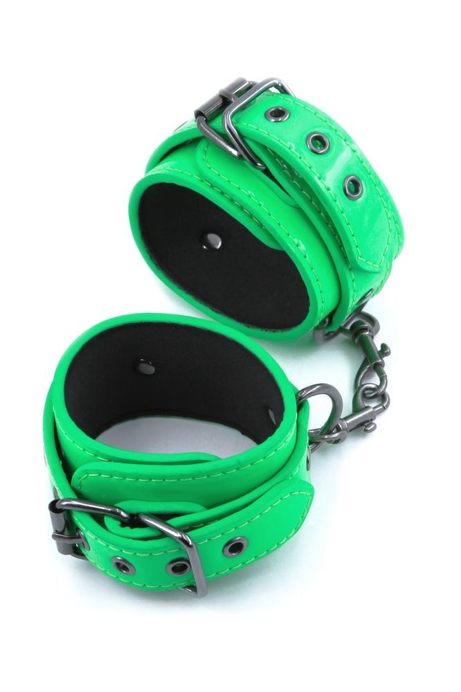 Фиксаторы на ноги NS Novelties Electra Play Things Wrist Cuffs, зеленый неон