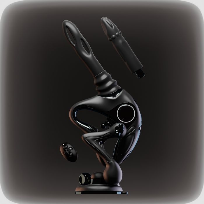 Секс-машина Upko UEROS Nexus Power Black с фрикциями, вибрацией и вращательной стимуляцией, черная
