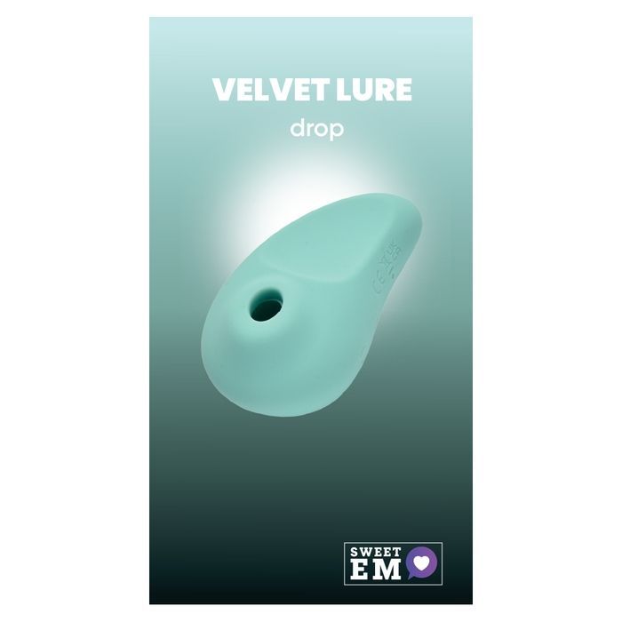 Вакуумный стимулятор клитора Sweet Em Drop с вибрацией, бирюзовый, 9.3 х 4.4 см