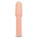 Насадка на пенис Size-Up Penis Extender с 3 эрекционными кольцами в наборе, бежевая