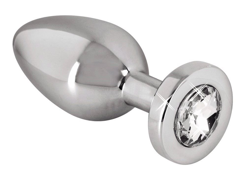 Анальна пробка з каменем You2Toys Jewel Buttplug, срібляста, Small