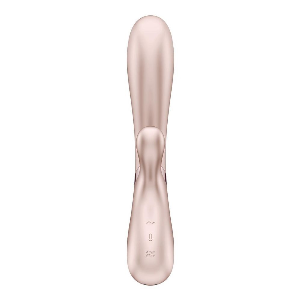 Подвійний смарт вібратор з функцією нагріву Satisfyer Hot Lover, нюдовий
