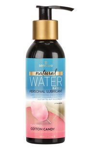 Лубрикант на водной основе Sensuva Natural Water-Based Cotton Candy с ароматом сахарной ваты, 125 мл