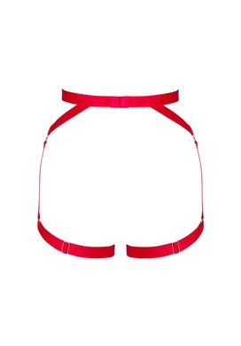 Портупея пояс Obsessive Elianes harness, червона, XS/S