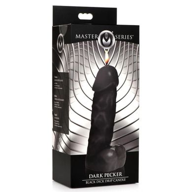 Низкотемпературная свеча пенис Master Series, черная