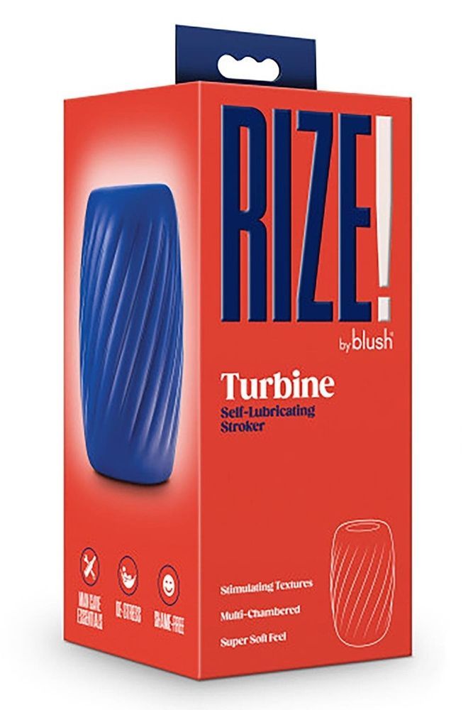 Мастурбатор самосмазывающийся Blush Rize синий, 10.1 см