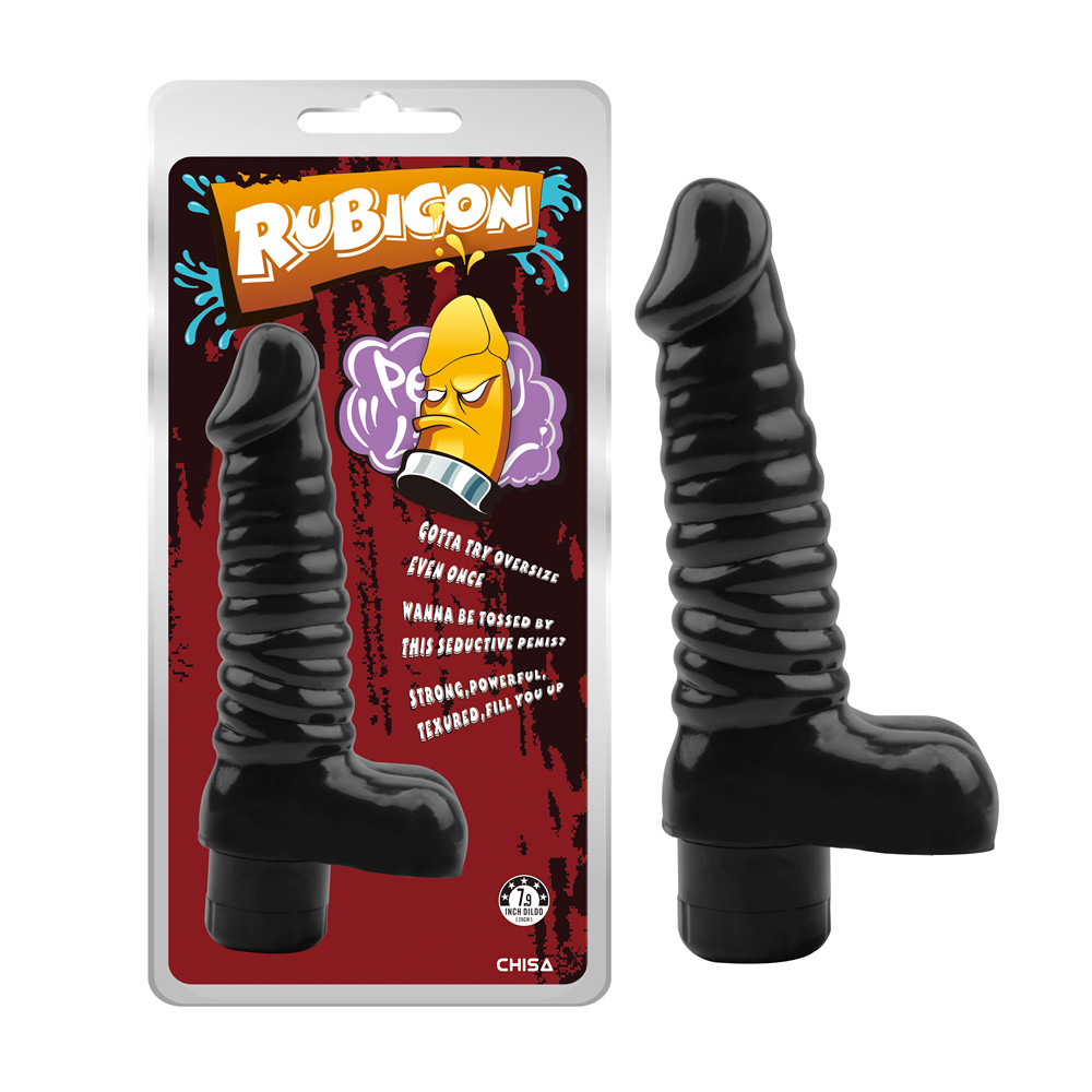 Вібратор реалістичний із мошонкою Chisa Rubicon, чорний