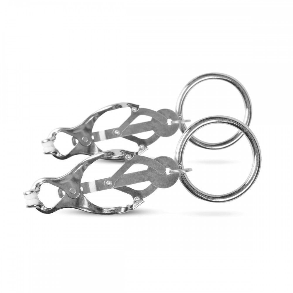 Зажимы&nbsp;для&nbsp;сосков&nbsp;с&nbsp;кольцами&nbsp;EasyToys&nbsp;Clover&nbsp;Clamps&nbsp;With&nbsp;Clips