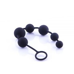 Анальні кульки Black Silicone Large, Черный