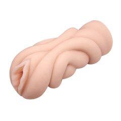 Мастурбатор вагина самосмазывающийся Crazy Bull бежевый, 13.5 х 5.5 см