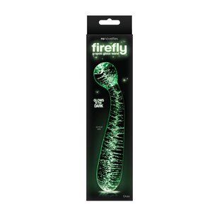Фаллоимитатор стеклянный светящийся NS Novelties FIREFLY GLASS G SPOT GLOW WAND CLEAR