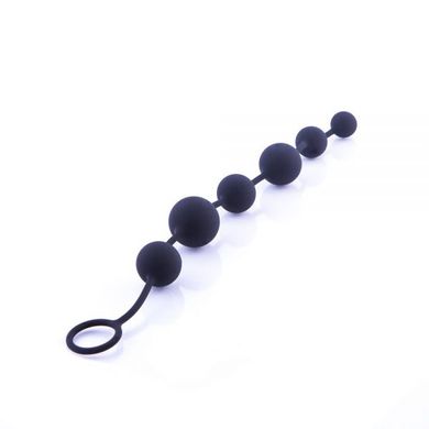 Анальні кульки Black Silicone Large, Черный