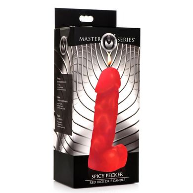 Низкотемпературная свеча пенис Master Series, красная