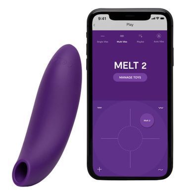 Кліторальний вакуумний смарт-стимулятор We-Vibe Melt 2 фіолетовий