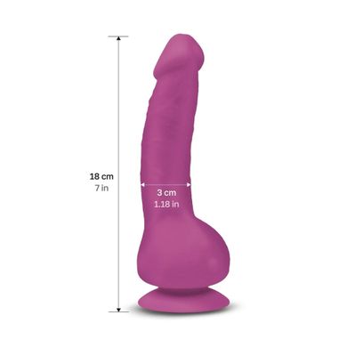 Вибратор реалистичный на присоске Greal Mini Gvibe, фиолетовый, 18 х 3 см