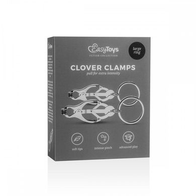 Зажимы для сосков с кольцами EasyToys Clover Clamps With Clips