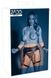 Пояс кожаный с гартерами ZADO FETISH и фиксаторами-наручниками, черный, S/M