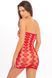 Платье в крупную сетку QUEEN OF HEARTS TUBE DRESS RED, OS