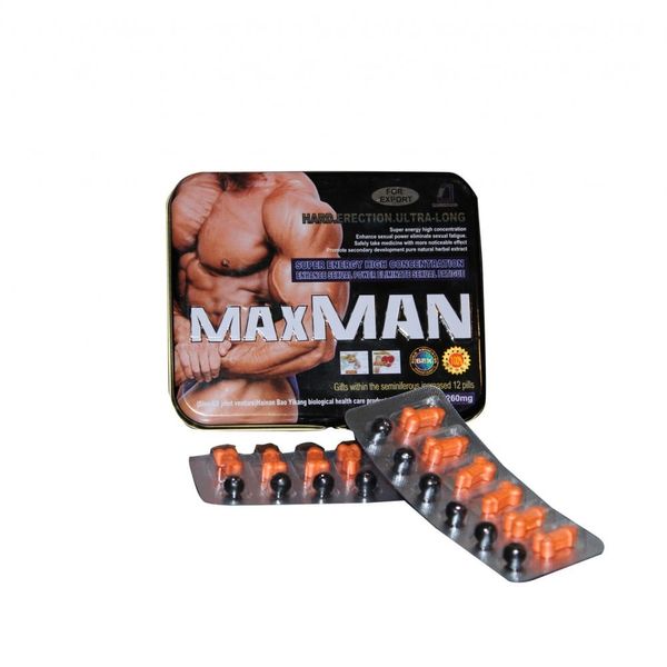 Таблетки для продовження статевого акту Maxman 12 шт
