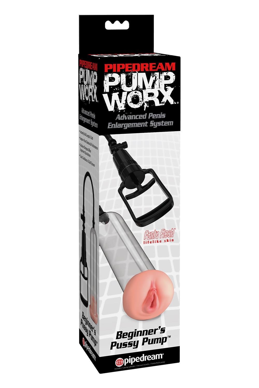 Помпа вакуумна Pipedream Pump Worx Beginner's Pussy прозора, 48.5 см
