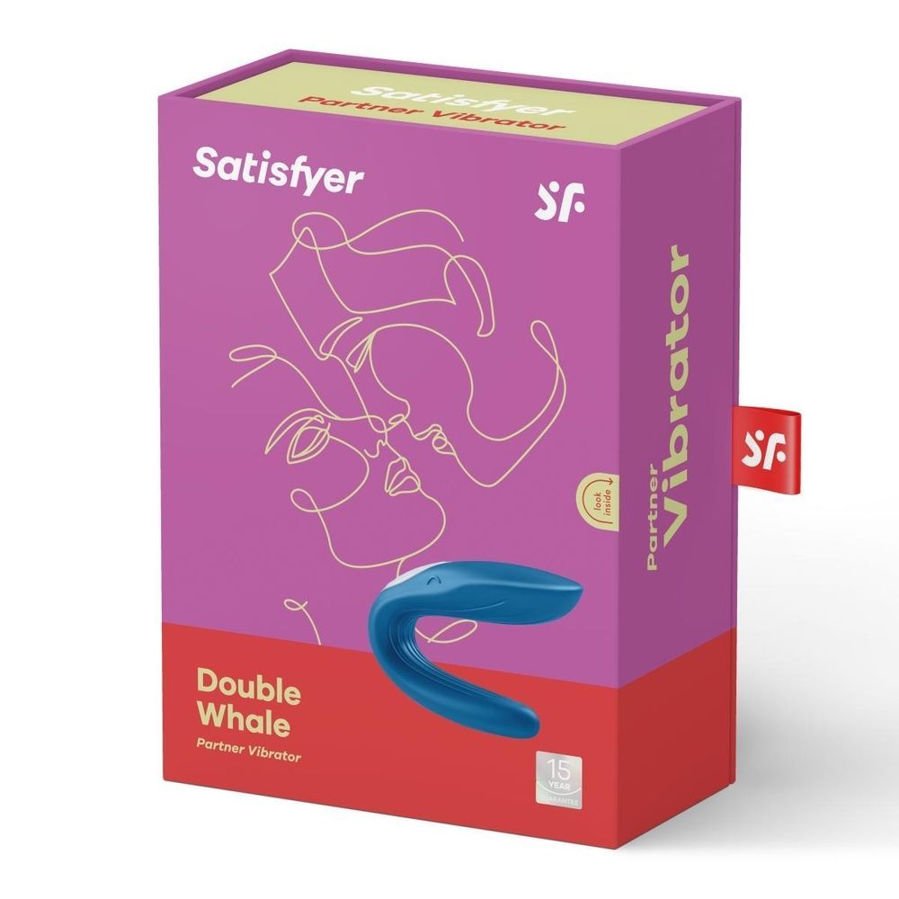 Вибромассажер для двоих Satisfyer Partner Whale Couple, синий
