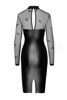 Сукня вінілова Sublime F310 Noir Handmade, з напівпрозорим верхом, чорна, розмір М